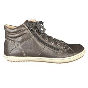 Taos Footwear Dark Brown Leather Sneakers